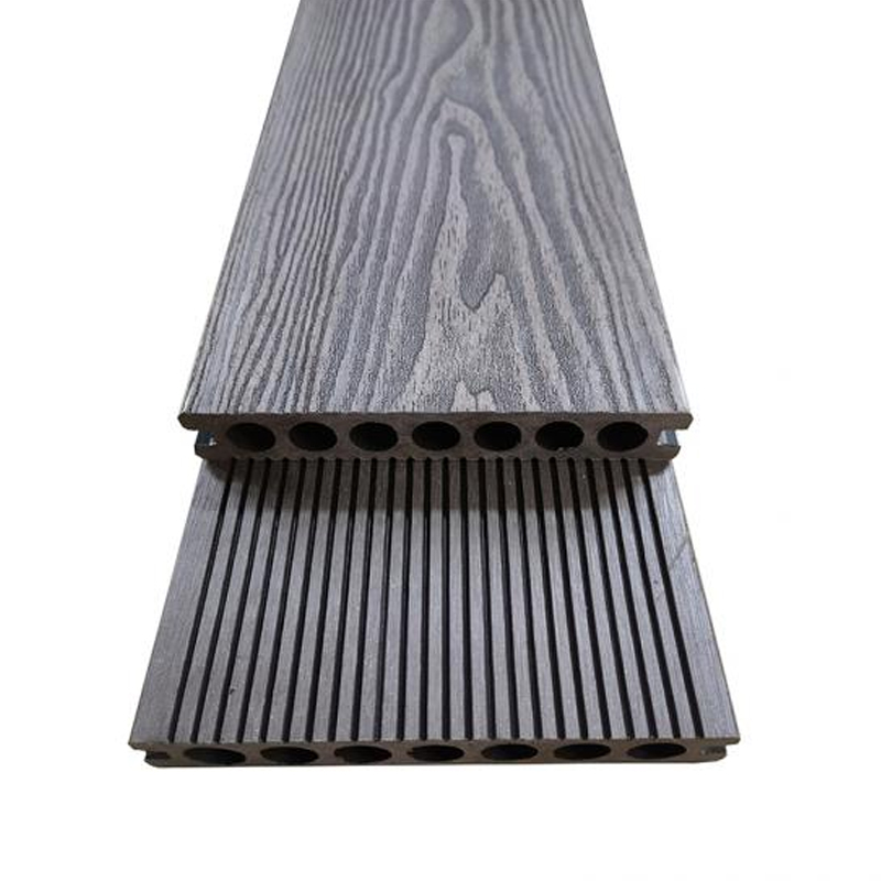 SRL-3D 148*23mm Deck estampado de grão de madeira com furo redondo